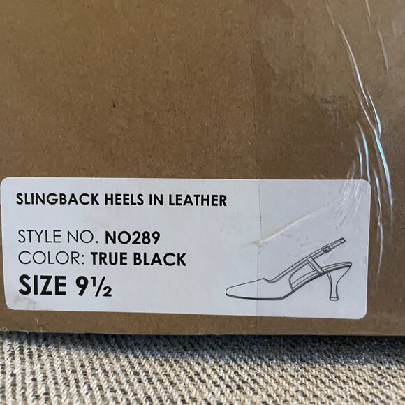 Brand New Madewell Slingback Kitten Heel pump - black napa leather - size 9.5 - Picture 3 of 5